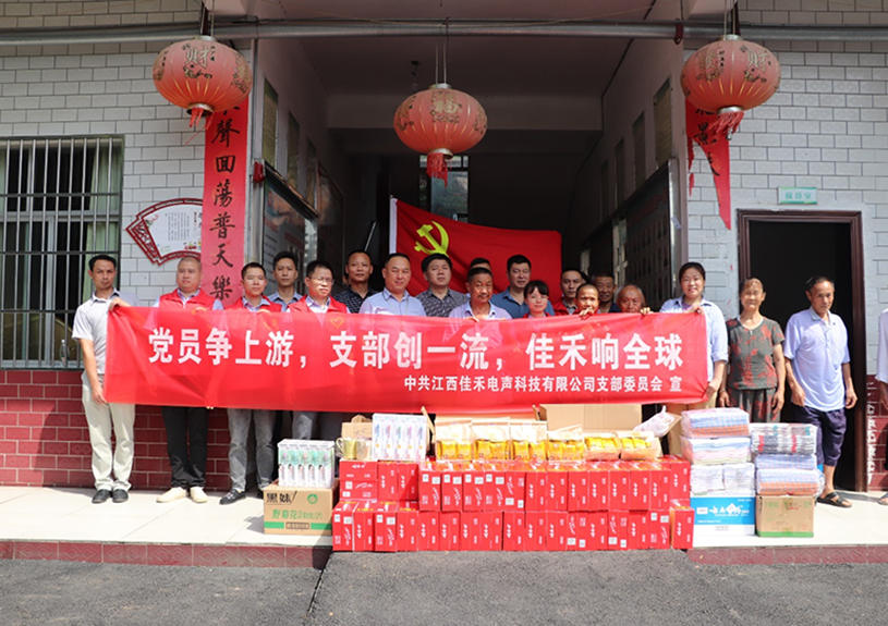 江西云顶集团官方网站电声科技有限公司党支部到桐木镇光荣敬老院开展爱心慰问活动